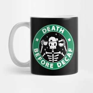 Death before decaf skeleton Mug